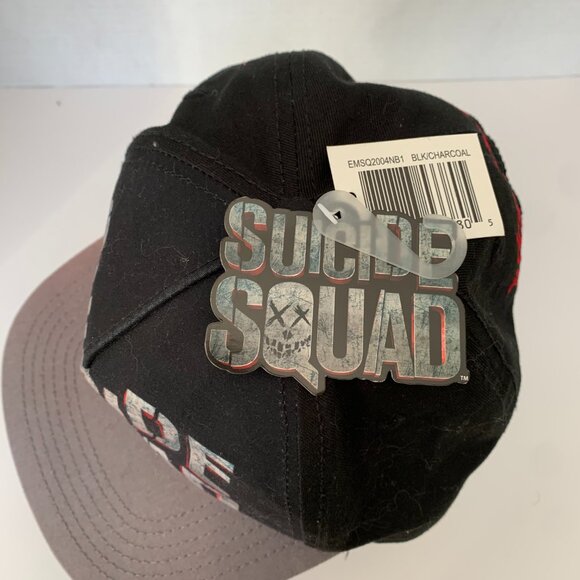 NWT DC Comics Suicide Squad " In Squad We Trust" Black / Charcoal Cap - Picture 5 of 8